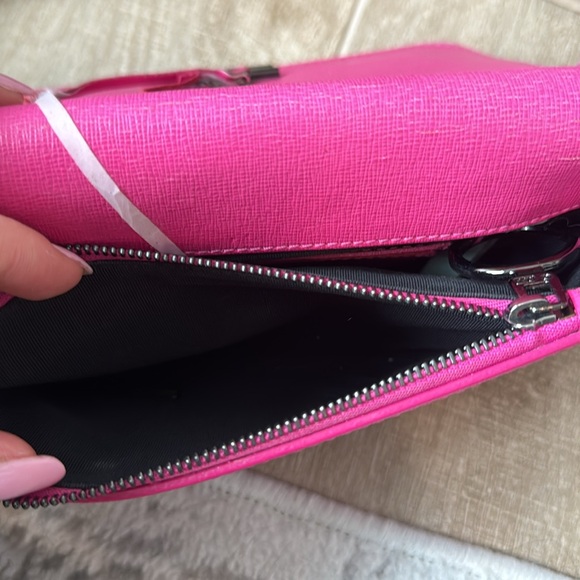 Off White Binder Clip Bag in Pink - Picture 8 of 8